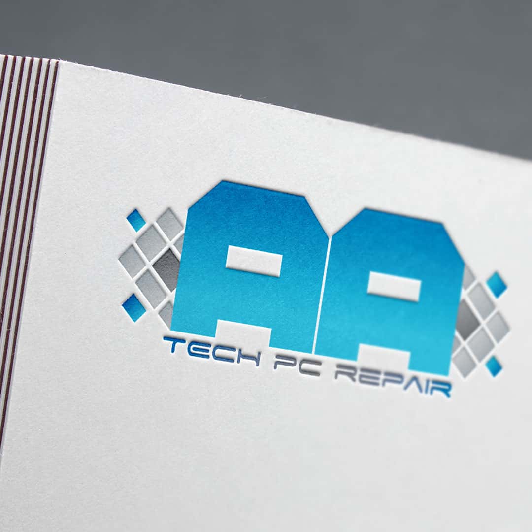 AA Tech PC Repair Logo on Card