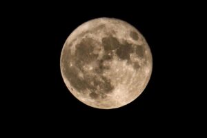Photographed the full moon